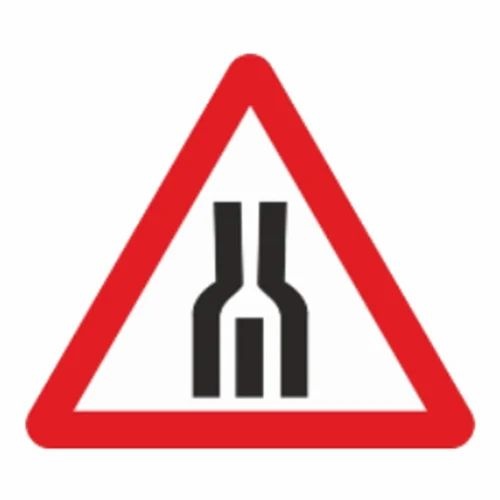 Narrow Road Left Ahead Traffic Sign Board Manufacturer