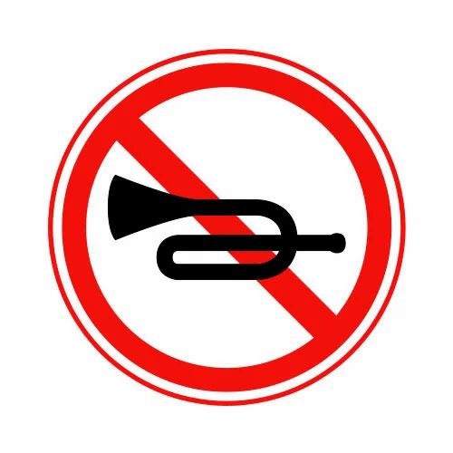 No Horn Traffic Sign Board Manufacturer | Kolkata